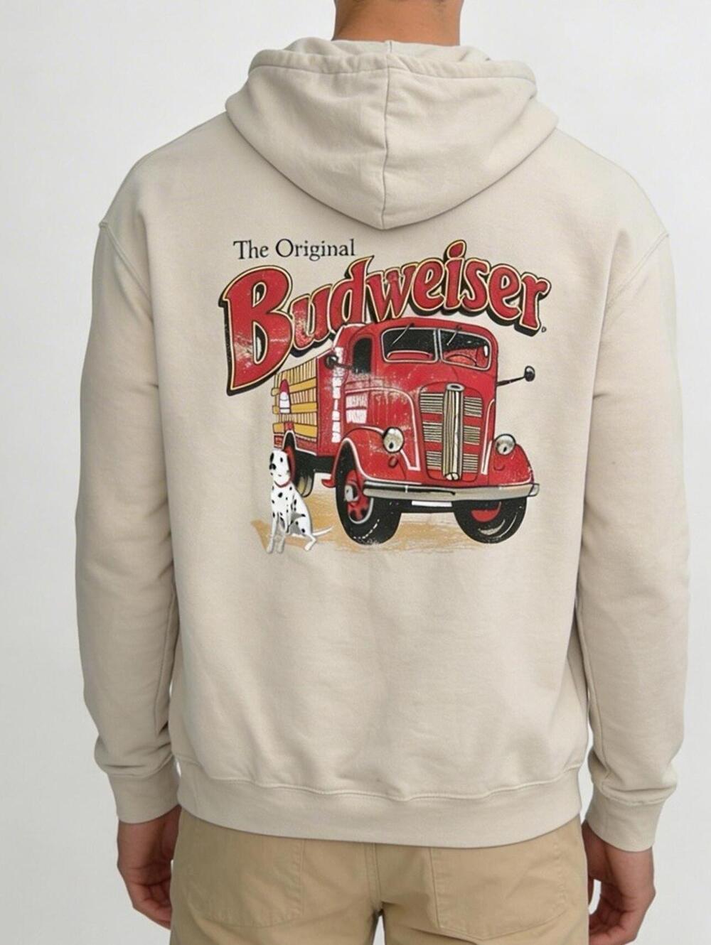Budweiser Sweatshirt Men Large Hoodie